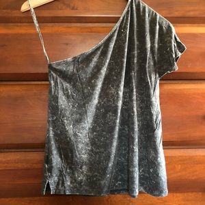 American Eagle acid wash assymetrical tee